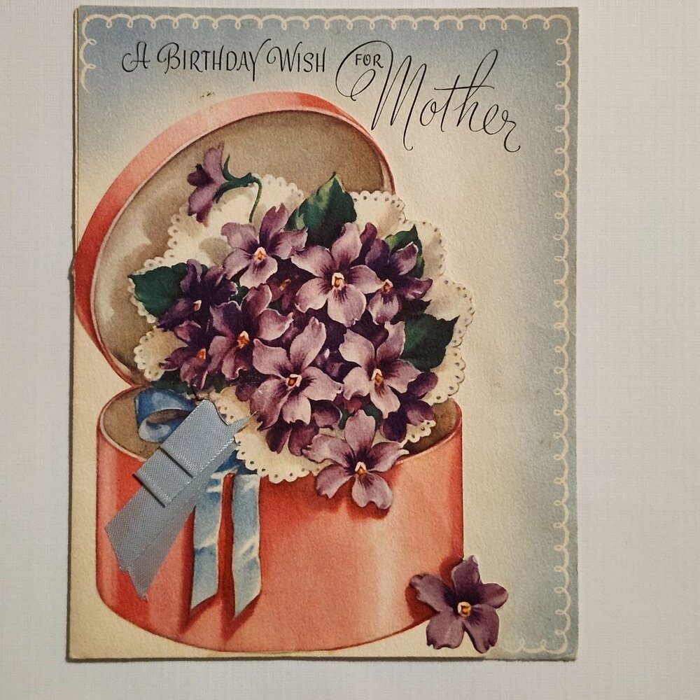 VINTAGE Mother's Birthday Card Rust Craft Artists' Guild